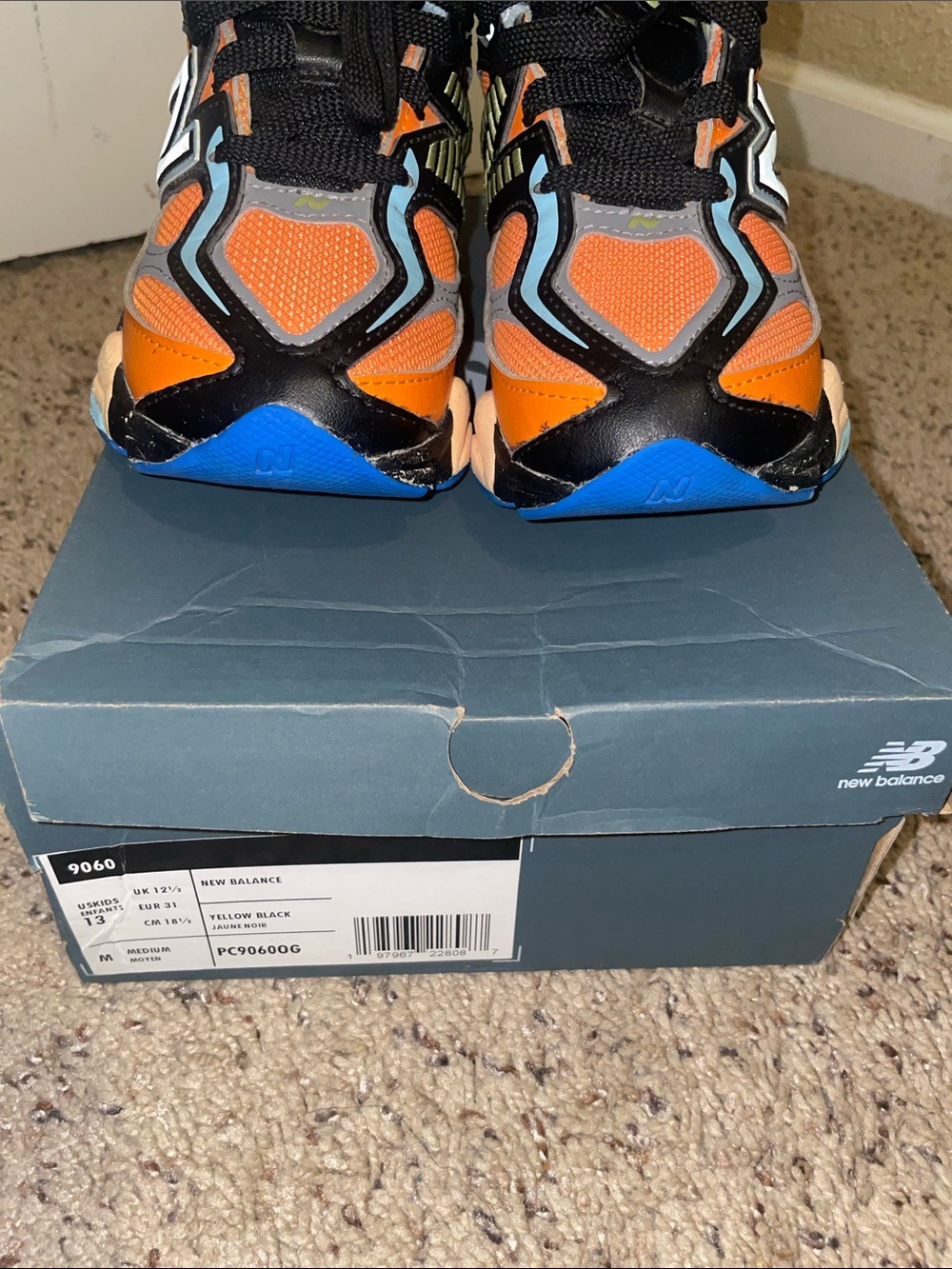 New Balance Kids Orange, Blue & Black Athletic Sneakers